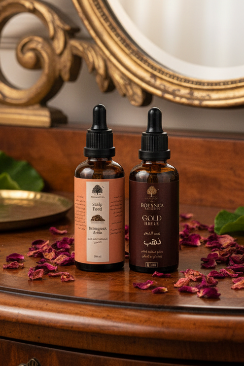 الباقة الثنائية المتكاملة-لمحاربة التساقط الهرموني و الوراثي وتحفيز الإنبات Hair Rescue Set